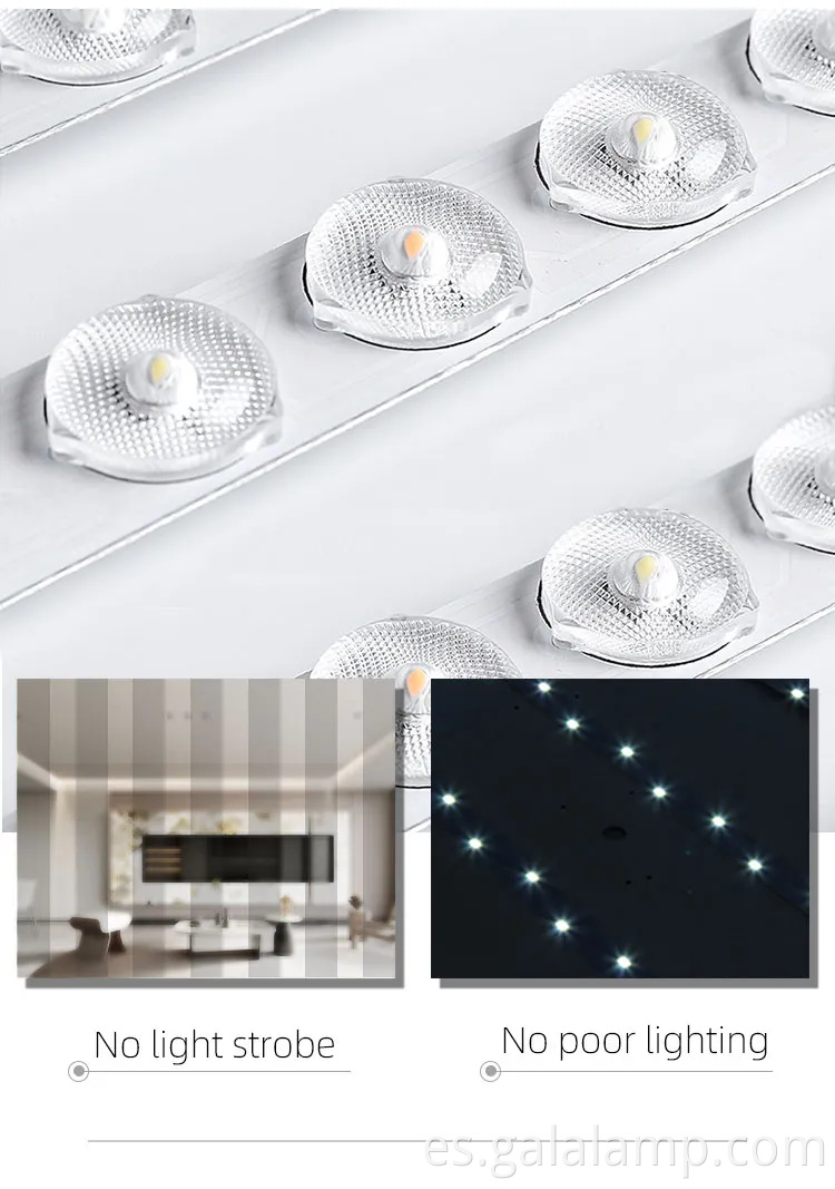 Moderno inteligente, redondo LED, estilo cristalino, luz de techo ultra delgado